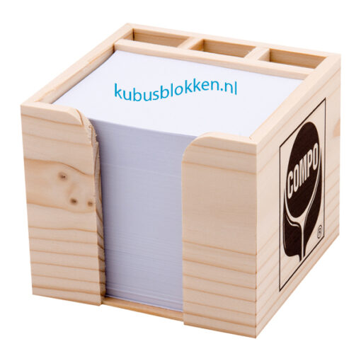 houten kubusblok drukken